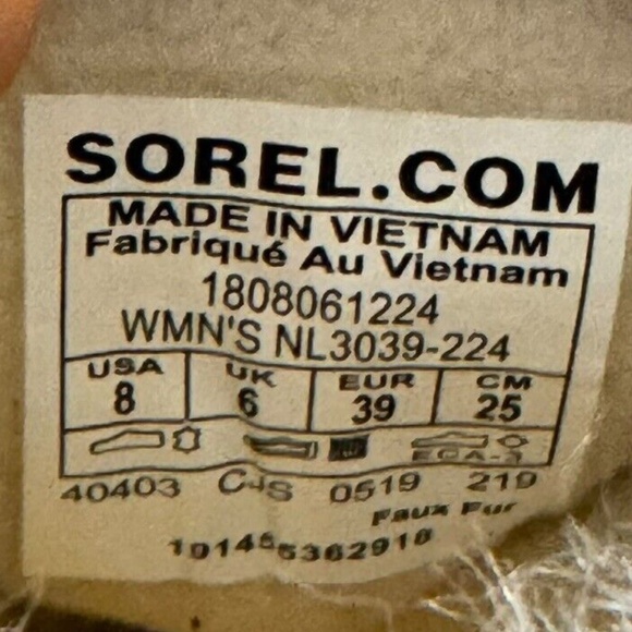 Sorel Womens Camel NL3039-224 Explorer Joan Suede Lace Up Waterproof Boots Sz 8 - Picture 13 of 13